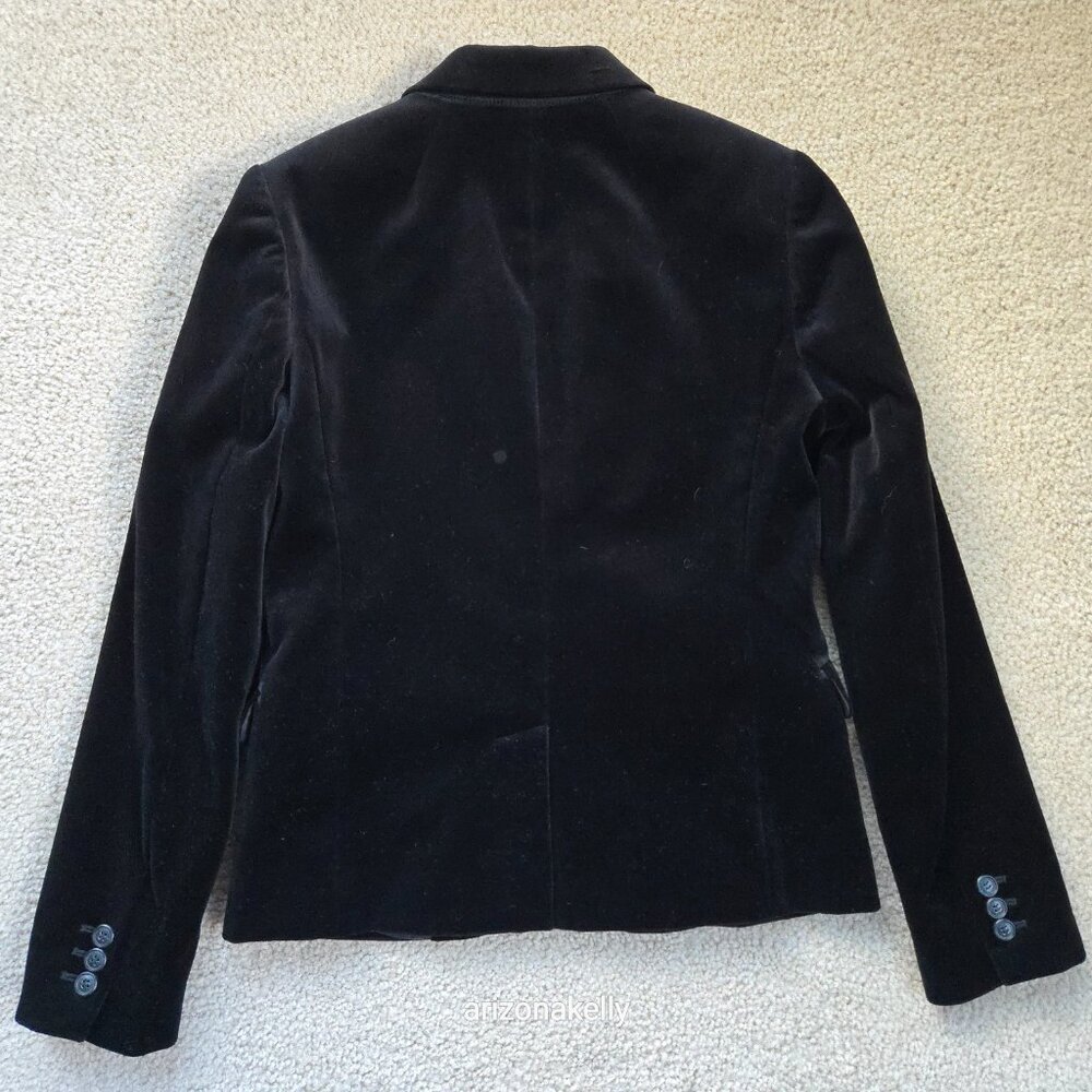 NWOT J. Crew Velvet Schoolboy Blazer Black Size 2 - Picture 8 of 12